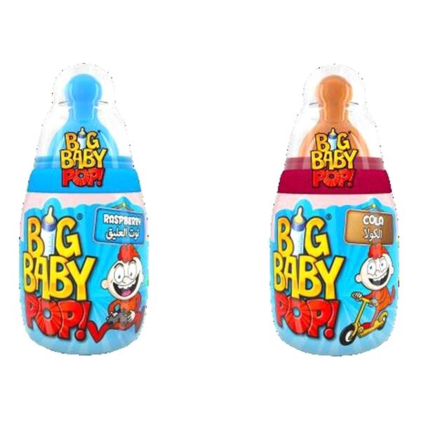 Bazooka Big Baby Pop Raspberry Flavoured Candy 32g Assorted