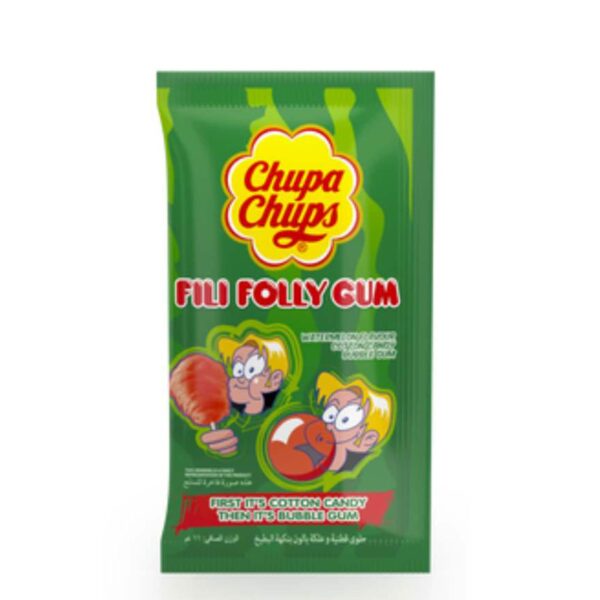 Chupa Chups Fili Folly Cotton Candy Gum Watermelon Flavor 11g