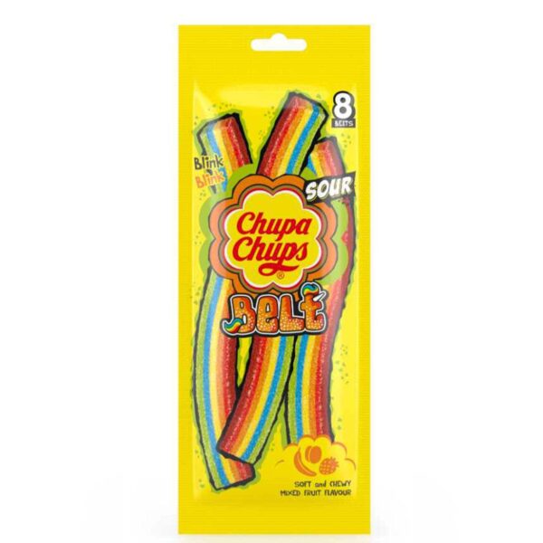 Chupa Chups Sour Belt Mix Fruit Jellies 57g