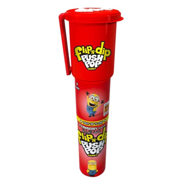 Bazooka Flip N Dip Blue Razz Flavoured Push Pop Candy 25g Assorted