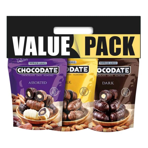 Chocodate With Chocolate Date And Almond 90g Pack of 3