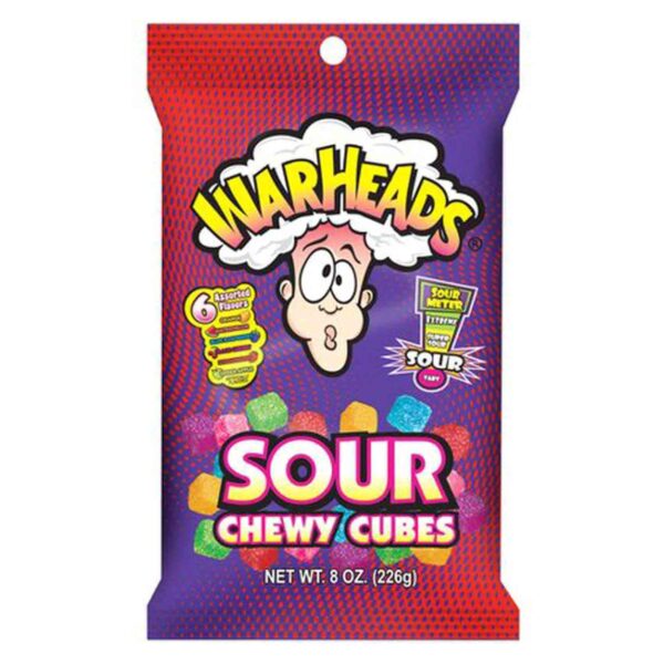 Warheads Sour Chewy Cubes 226g
