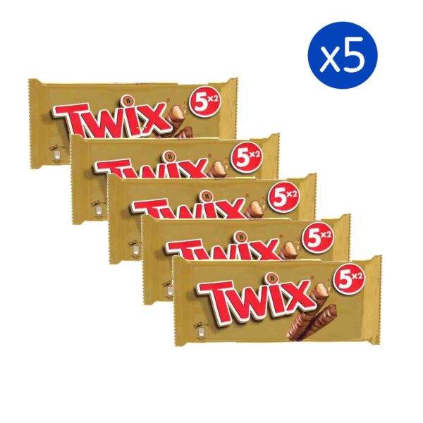 Twix Multipack Chocolate Bar, 50g Pack of 5