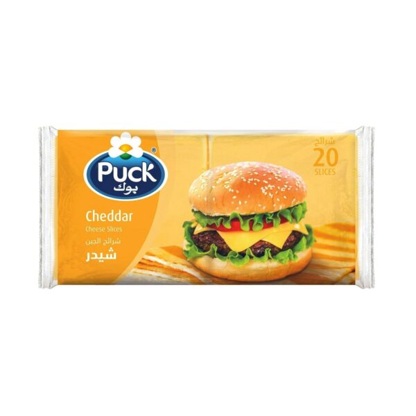Puck Cheddar Cheese Slices, 400g