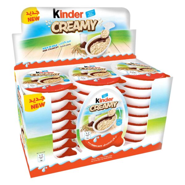 Kinder Creamy Milky And Cocoa Chocolate 19g Pack of 24
