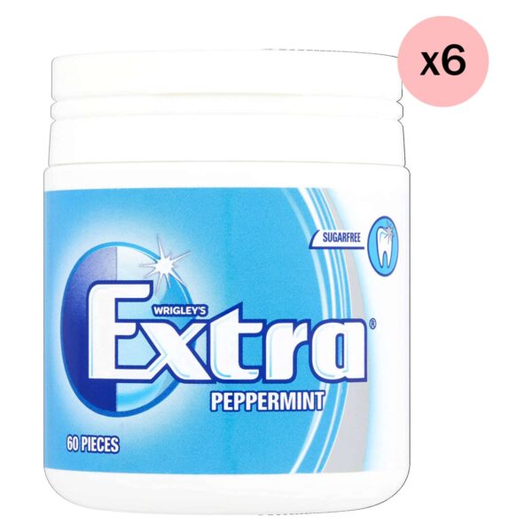 Wrigley's Extra Peppermint Chewing Gum, 84g Pack of 6