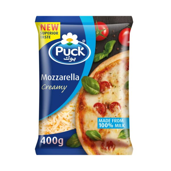 Puck Shredded Creamy Mozzarella Cheese, 400g
