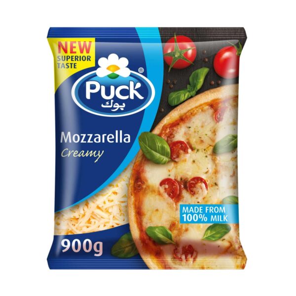 Puck Shredded Creamy Mozzarella Cheese, 900g