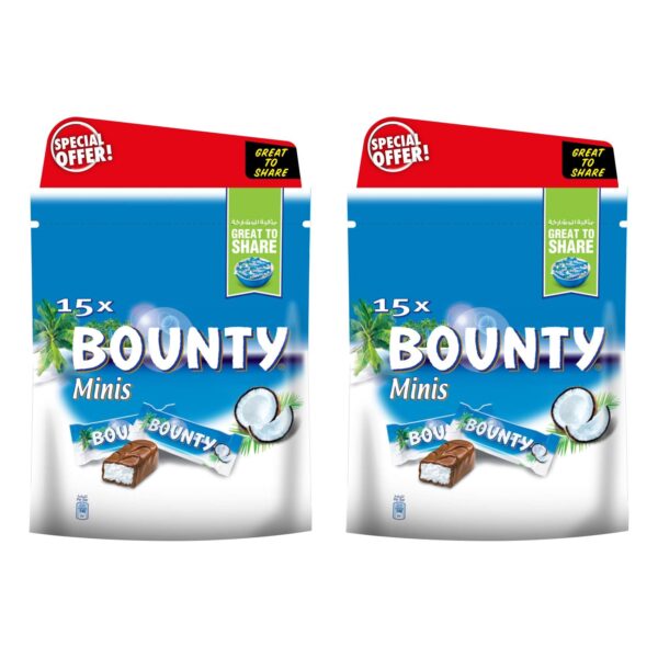 Bounty Minis Coconut Filled Milk Chocolate, 285g Pack of 2