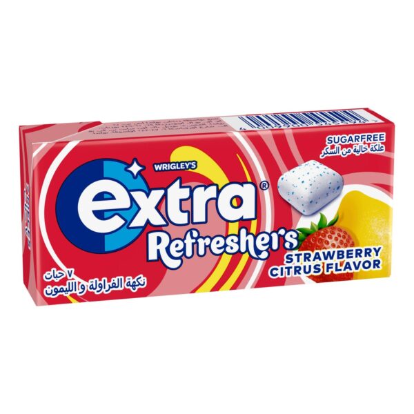 Wrigley's Extra Refreshers Strawberry Citrus Sugarfree Chewing Gum, 15.6g