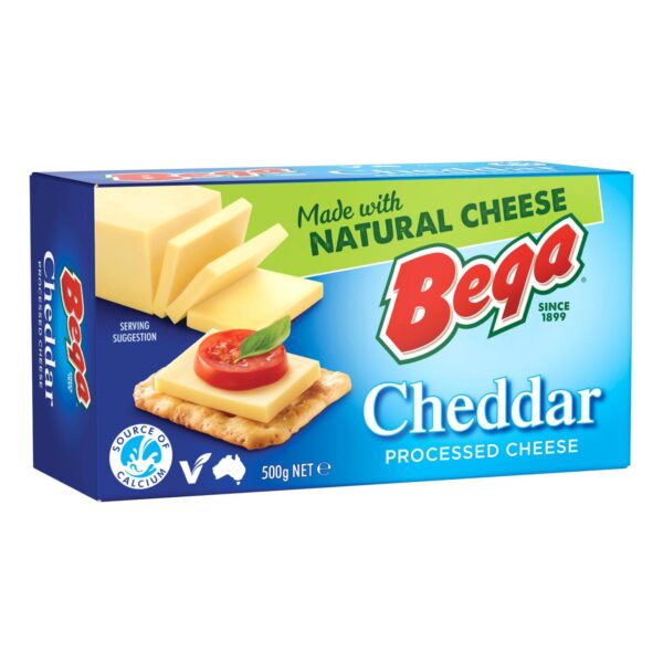 Bega Processed Cheddar Cheese Blocks 500g