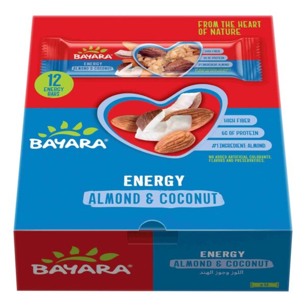 Bayara Energy Bar Almond And Coconut 40g Pack of 12