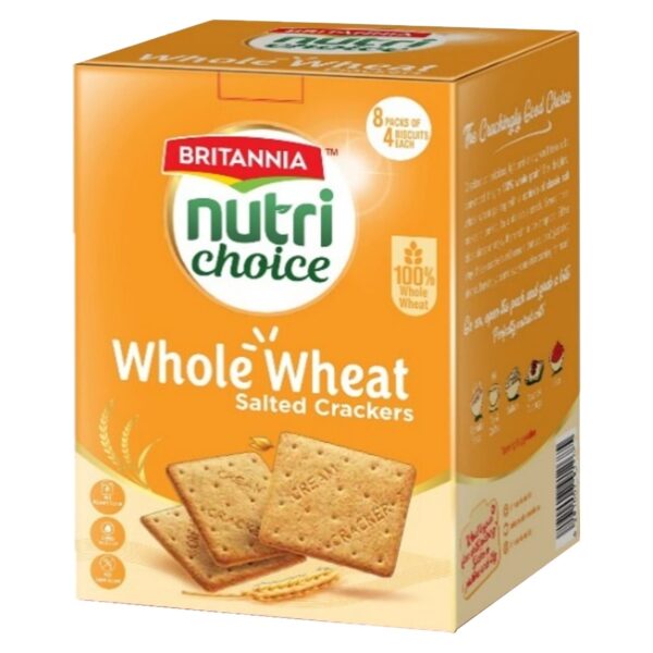 Britannia Nutri Choice Whole Wheat Salted Crackers, 175g