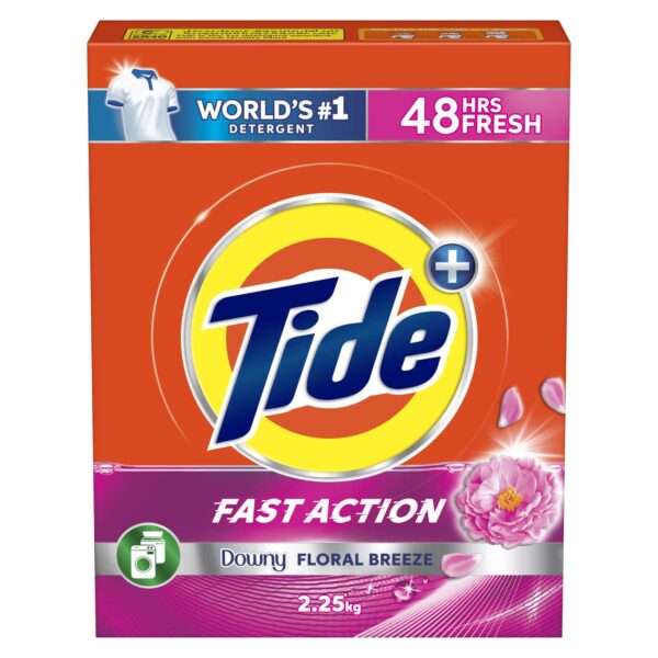 Tide Fast Action Plus Low Solution Detergent Powder Downy Floral Breeze 2.25kg