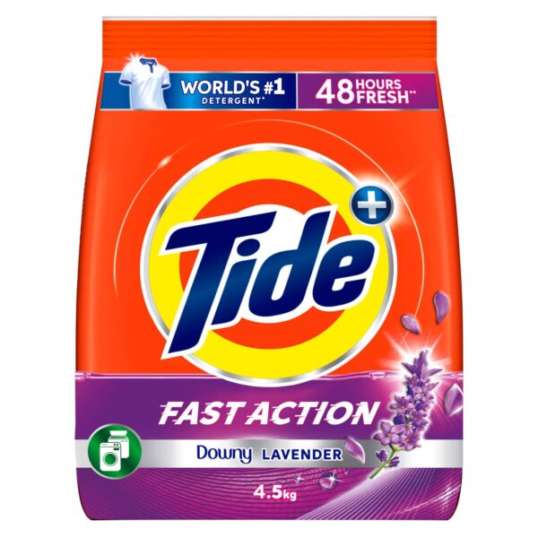 Tide Fast Action Low Solution Detergent Powder Downy Lavender 4.5kg