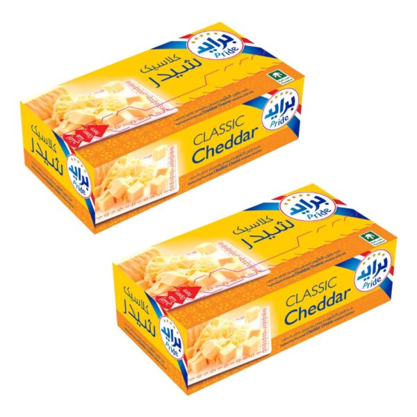 Pride Classic Cheddar Cheese Block 500g Pack of 2