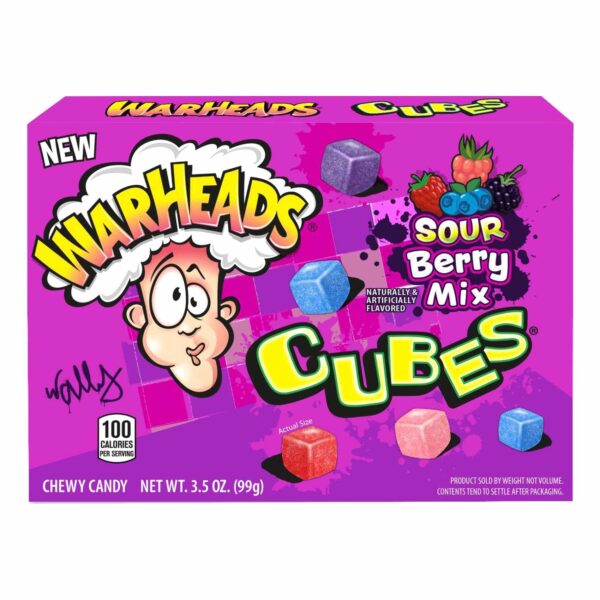Warheads Cubes Sour Berry Mix Chewy Candy 99g