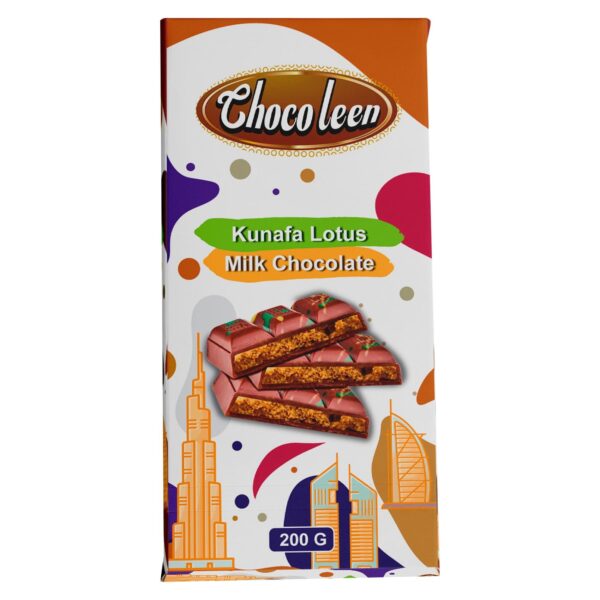 Chocoleen Kunafa Lotus Milk Chocolate 200g