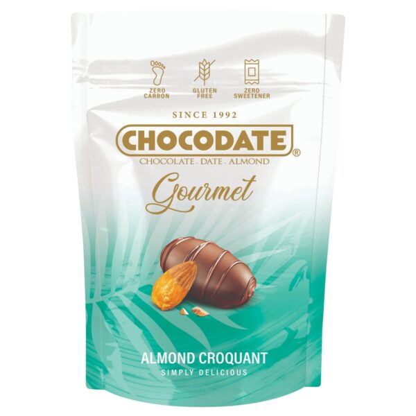 Chocodate Gourmet Chocolate Date with Almond Croquant 150g