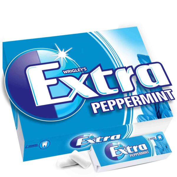 Wrigley's Extra Peppermint Chewing Gum, 14g Pack of 30